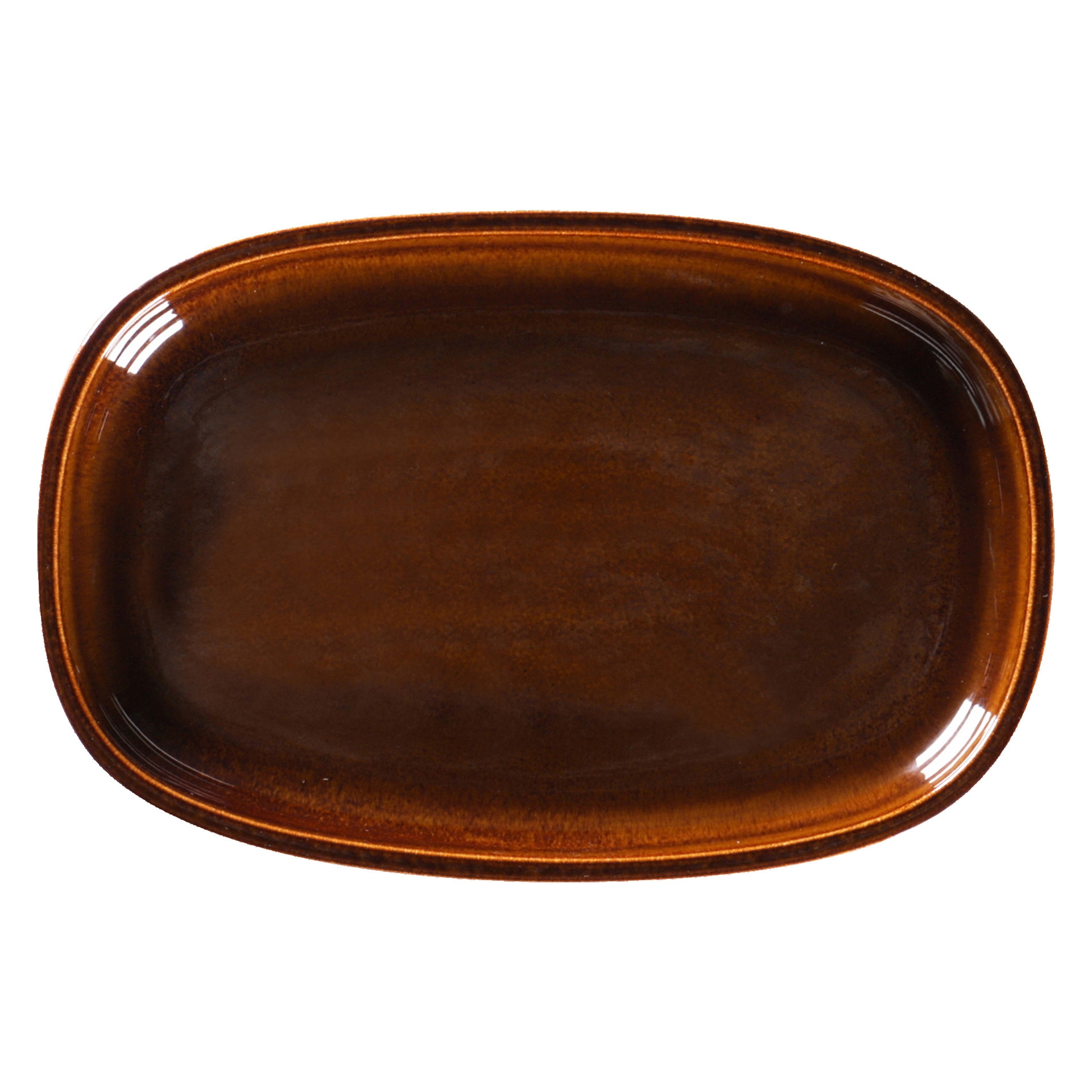 EASE RAKSTONE Półmisek 23x15 cm bursztynowy / RAK PORCELAIN