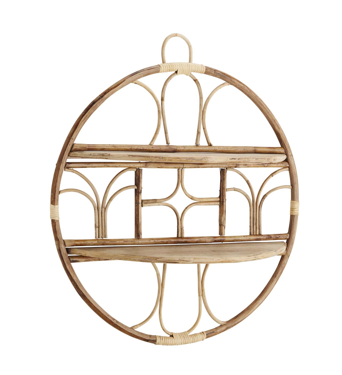 Półka round bamboo/mango Madam Stoltz, 60 cm