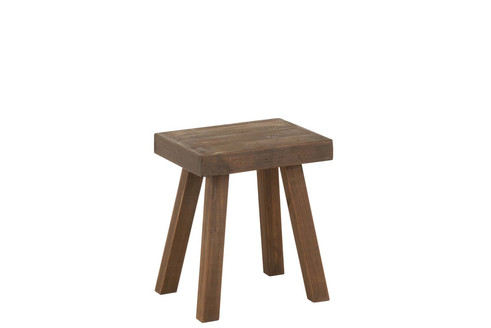 Stołek drewniany Basic Wood Brown J-Line