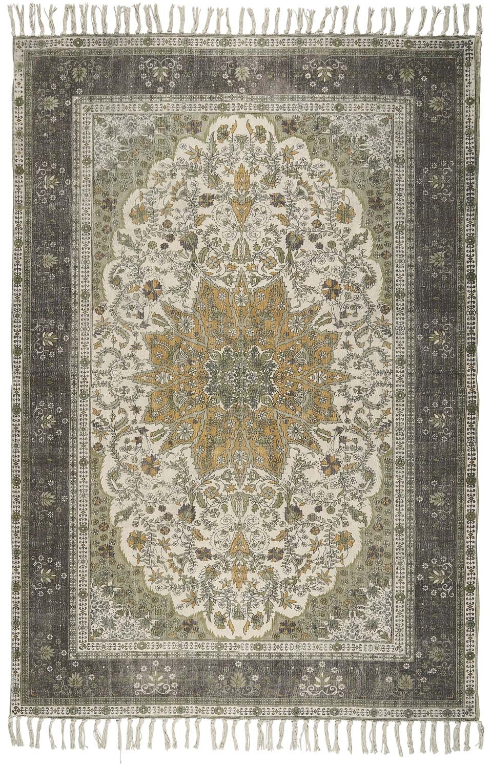 Dywan bawełniany green / brown / golden  Ib Laursen, 180 cm