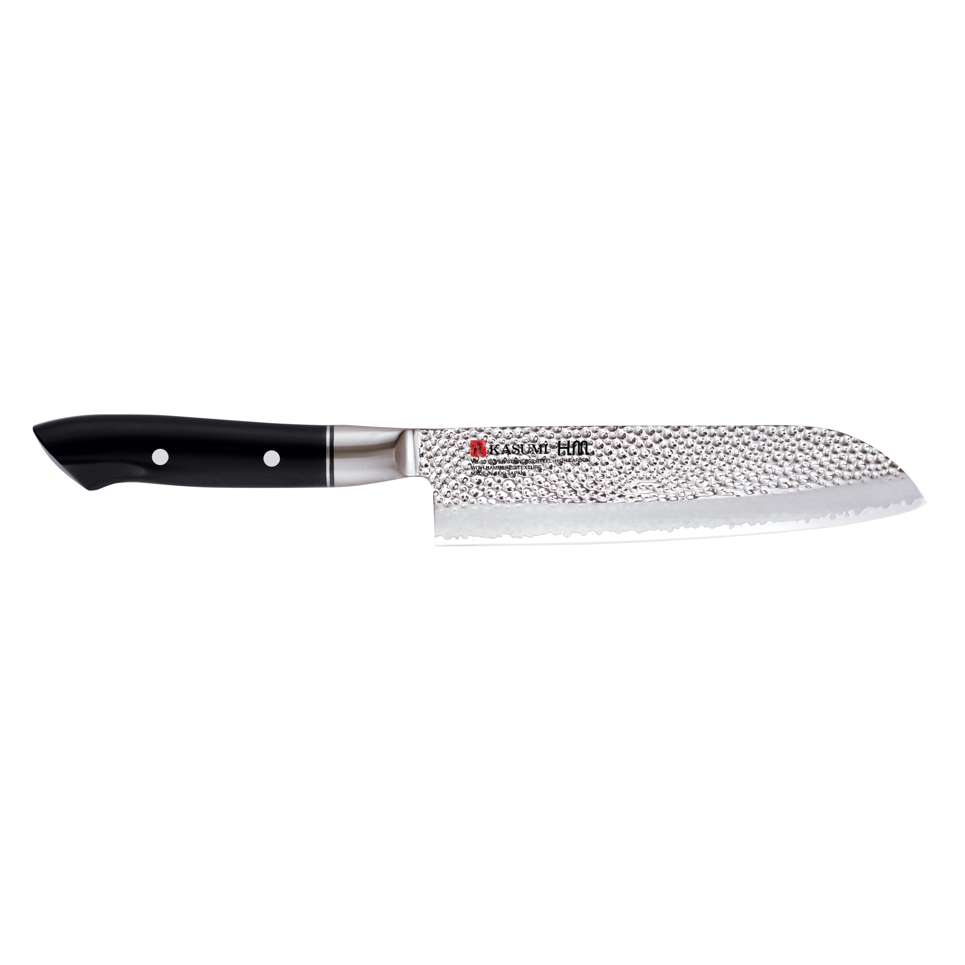 VG-10 HM Nóż japoński Santoku kuty dł. 18 cm  młotkowany / KASUMI
