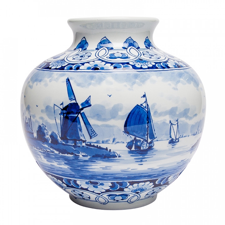 Wazon Floral ball small Heinen Delfts Blauw, 18 cm