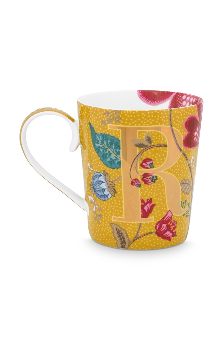 Kubek Floral Fantasy Yellow "R" PiP Studio, 350 ml