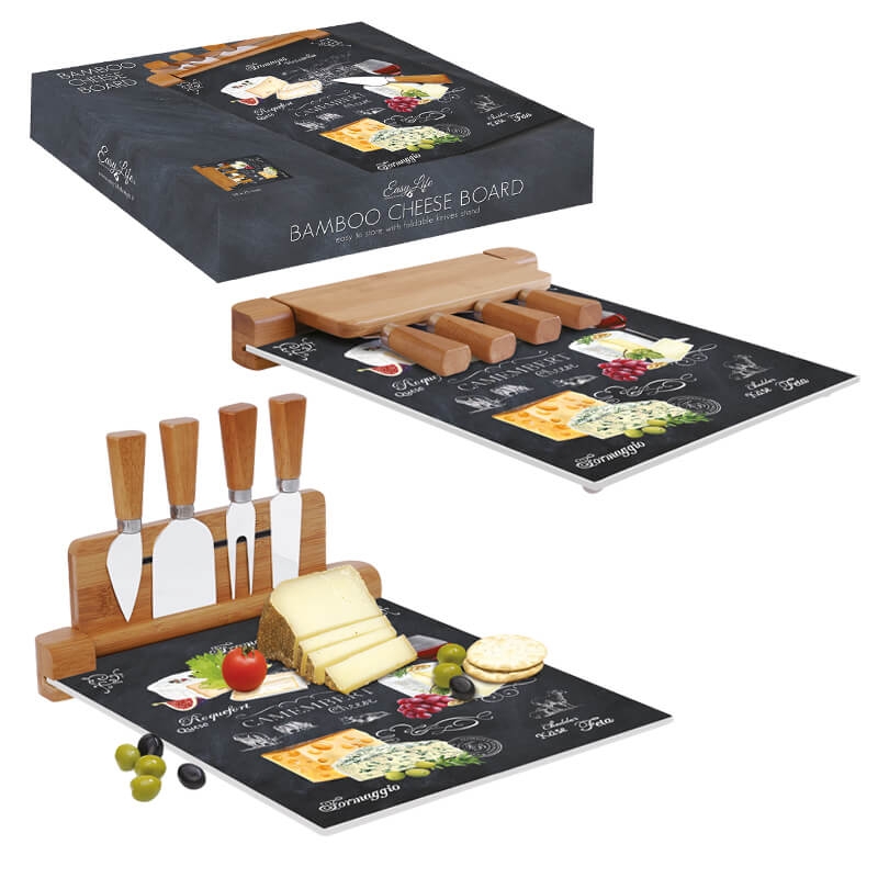 Deska do serów z nożami World of cheese Easy Life, 30x25 cm