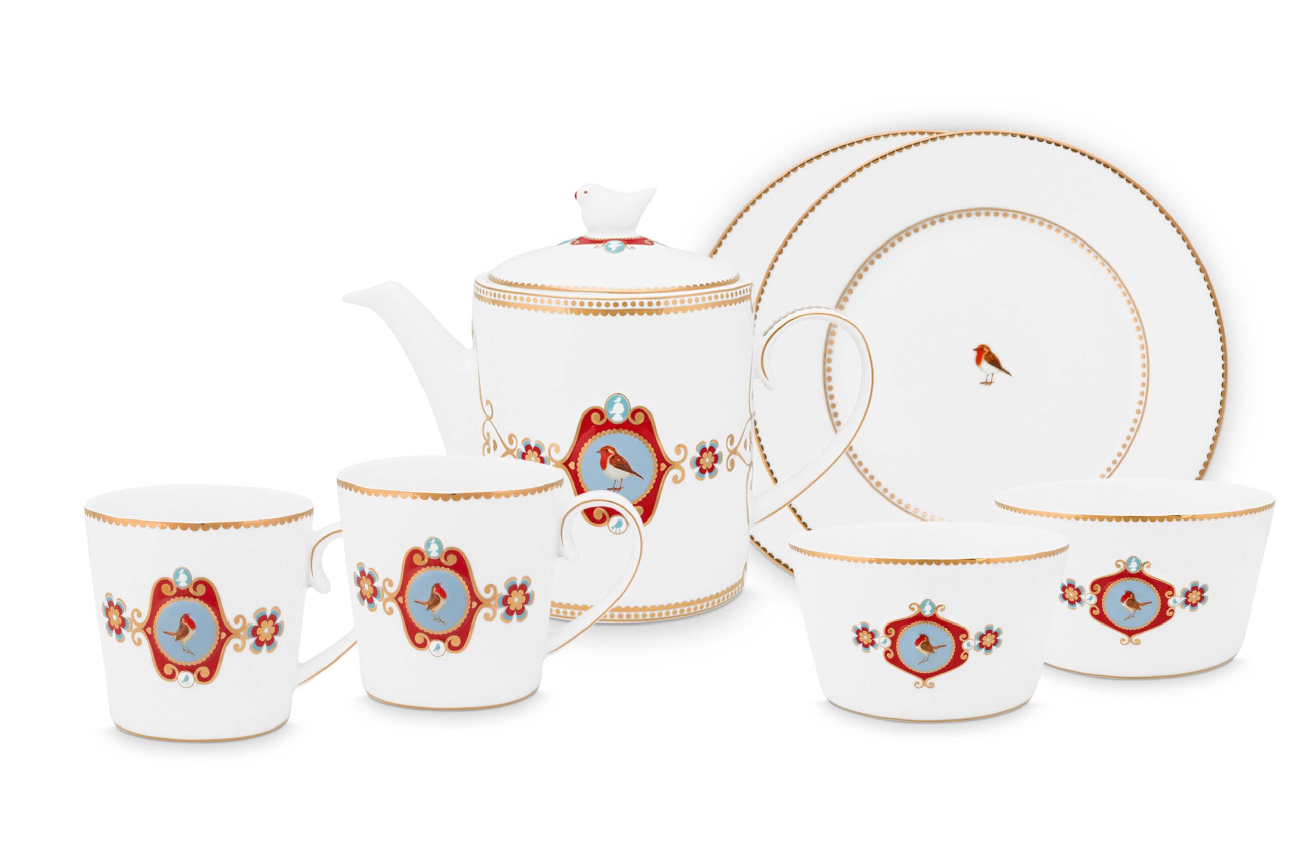 Zestaw śniadaniowy Love Birds White PiP Studio