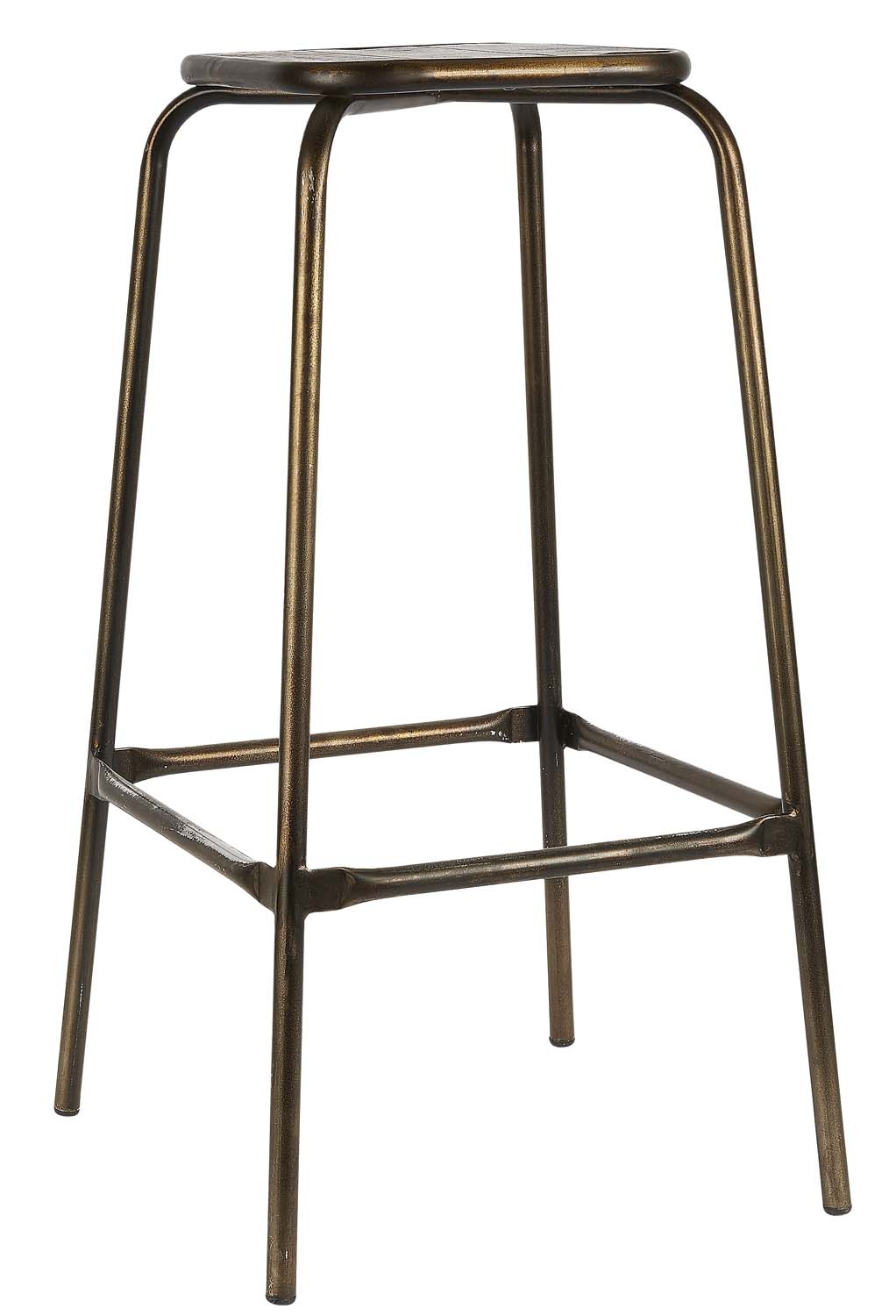 Stołek / hoker metalowo-drewniany brown Ib Laursen