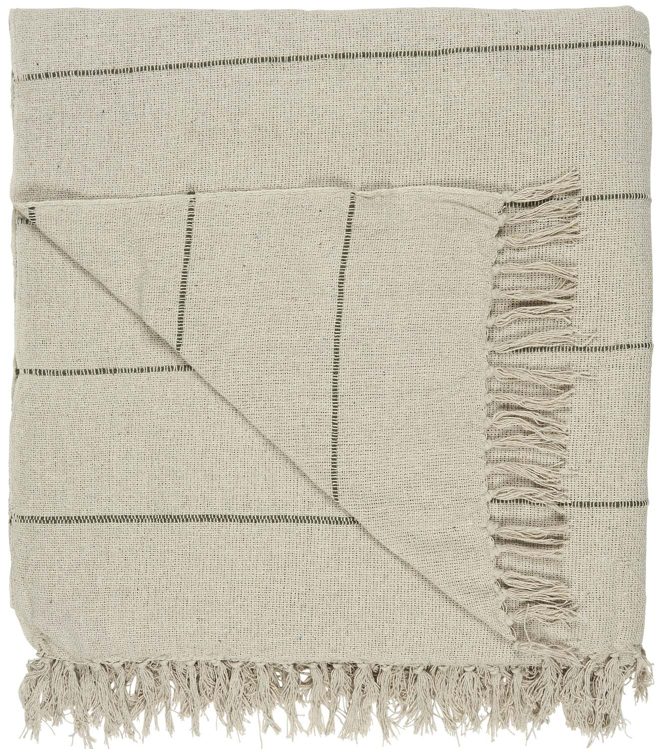 Narzuta cream w/grey stripes across Ib Laursen, 240 cm
