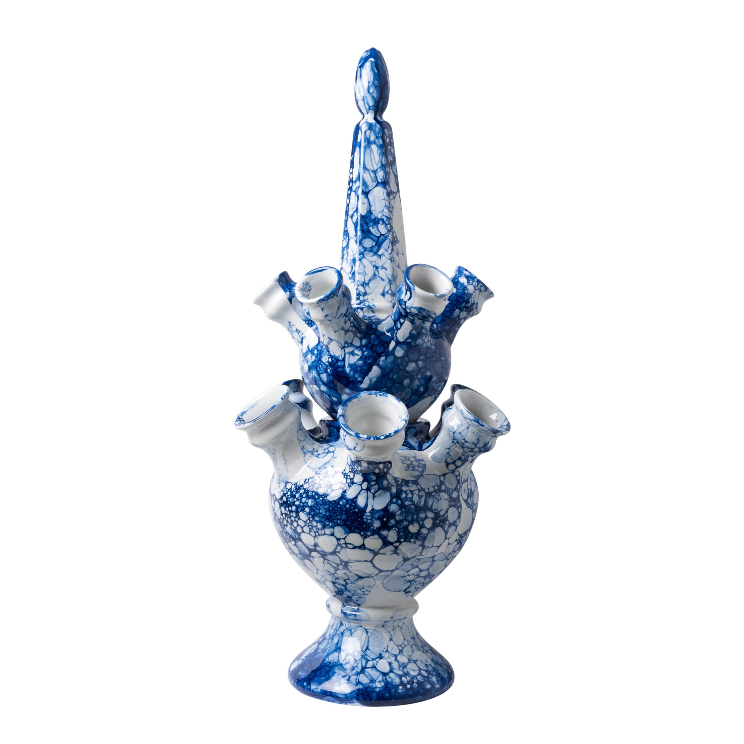 Wazon two-partite Bubble Blue Heinen Delfts Blauw, 57 cm