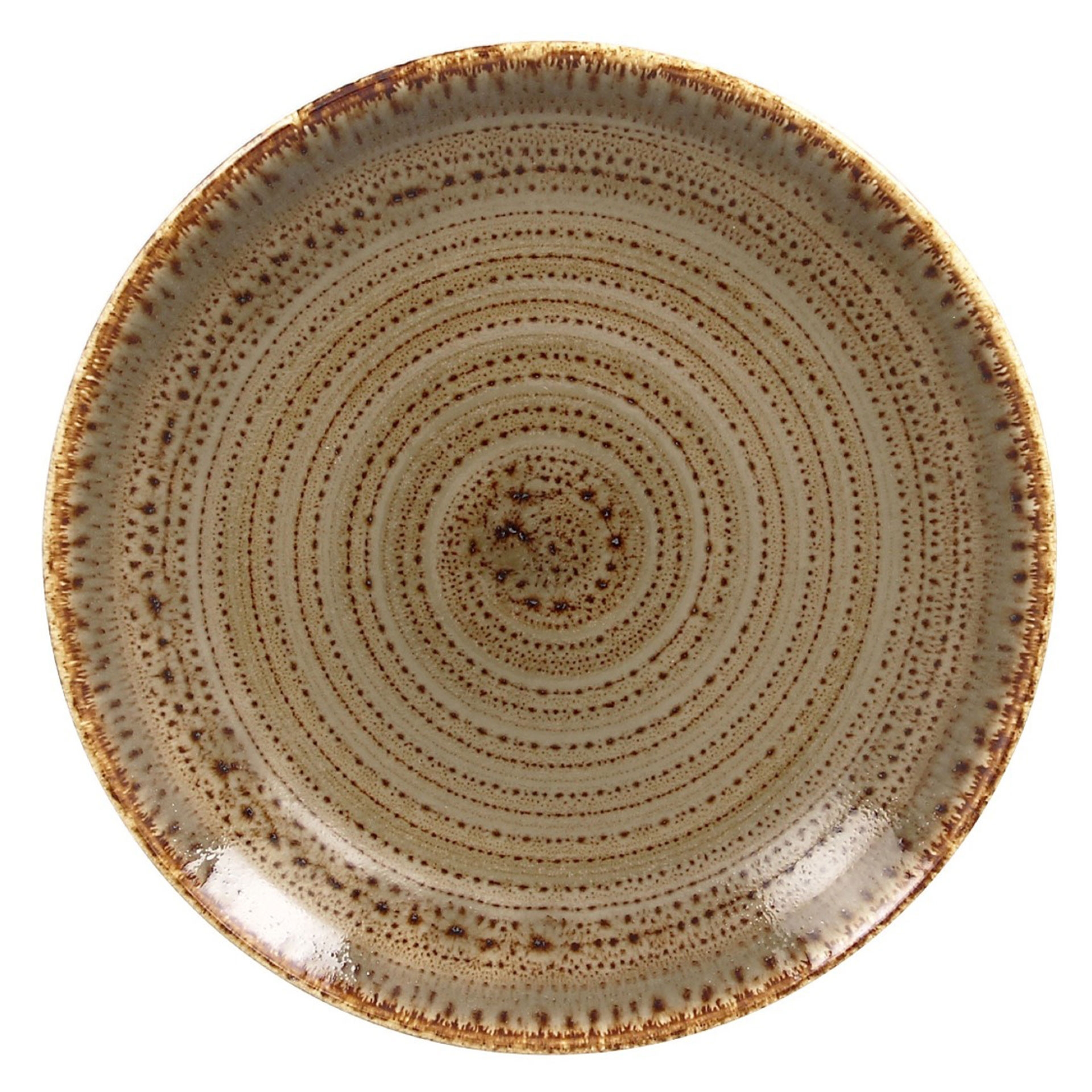 TWIRL Talerz płaski 21 cm brązowy / RAK PORCELAIN