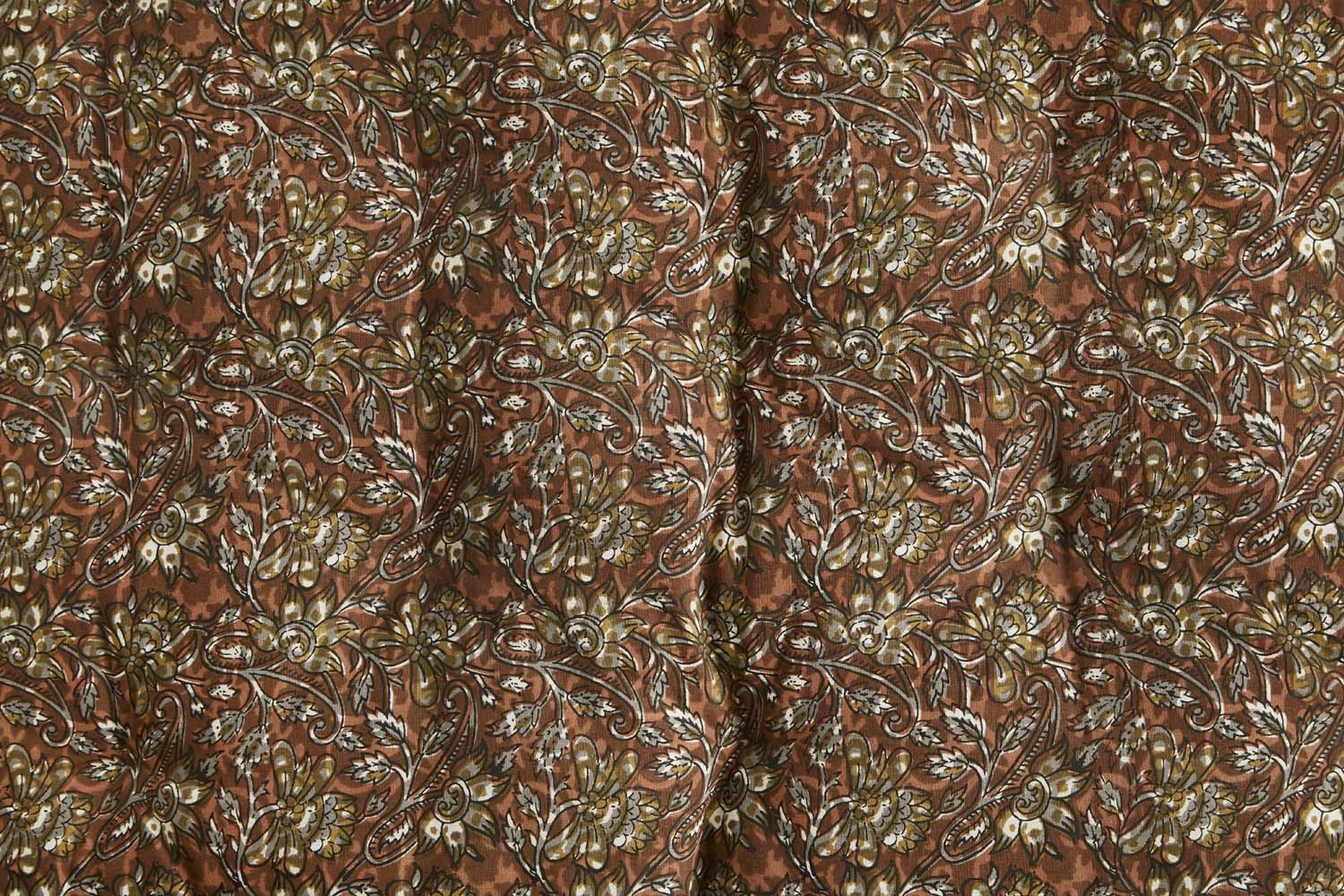 Materac burnt orange / olive / grey Madam Stoltz, 180 cm