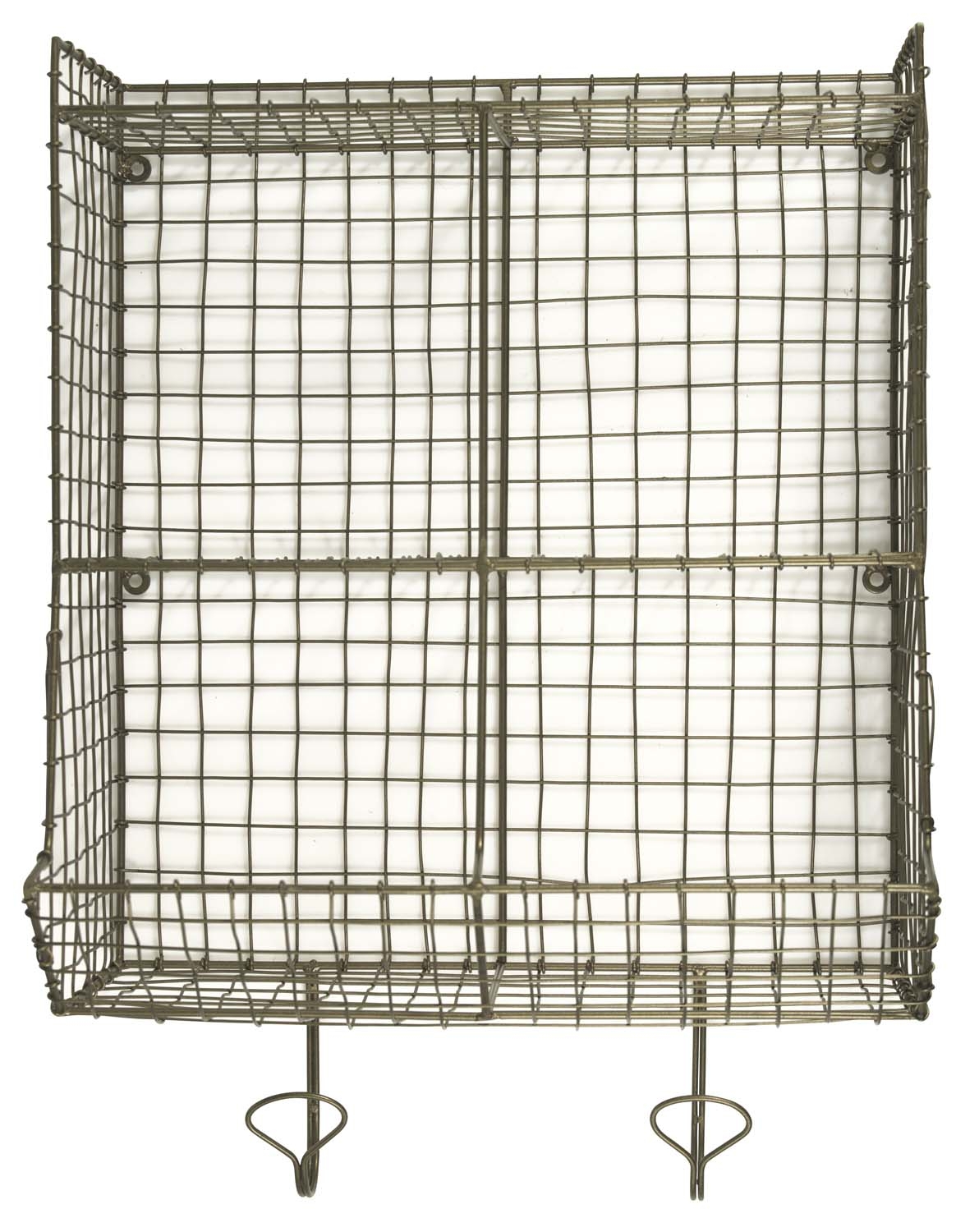 Półka druciana z wieszakami Madam Stoltz, 38 cm