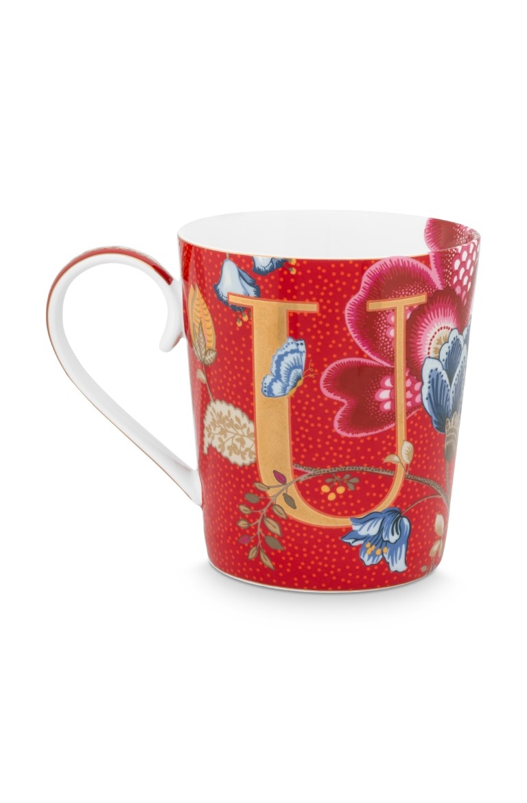 Kubek Floral Fantasy Red "U" PiP Studio, 350 ml
