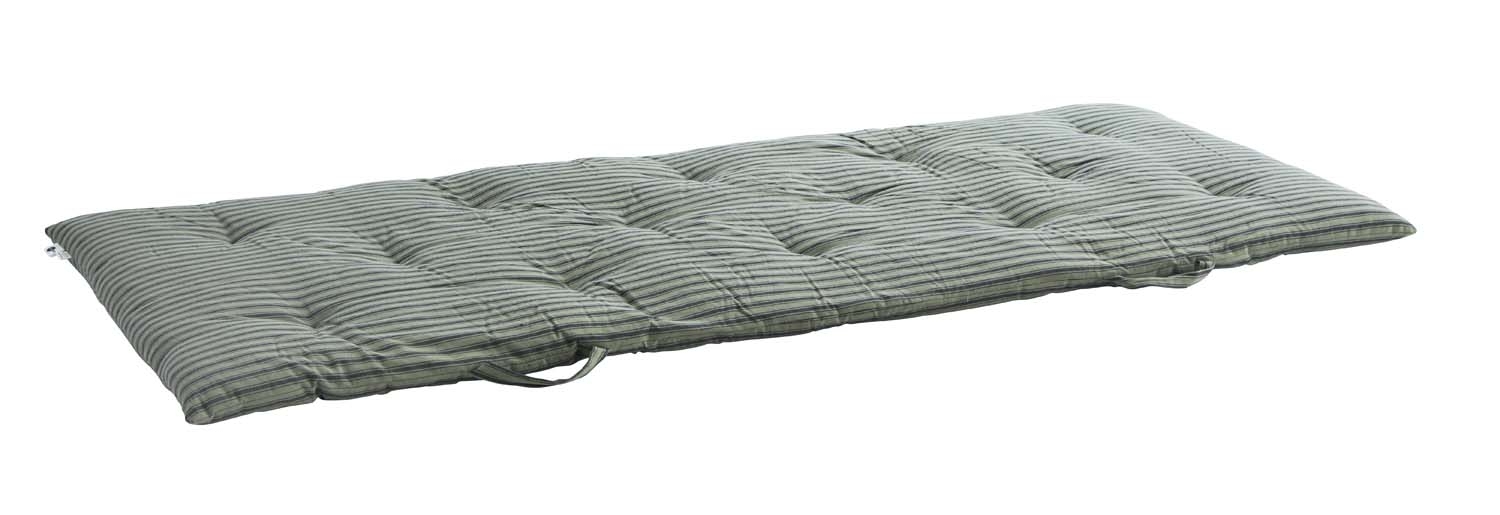 Materac striped moss green / charcoal Madam Stoltz, 180 cm