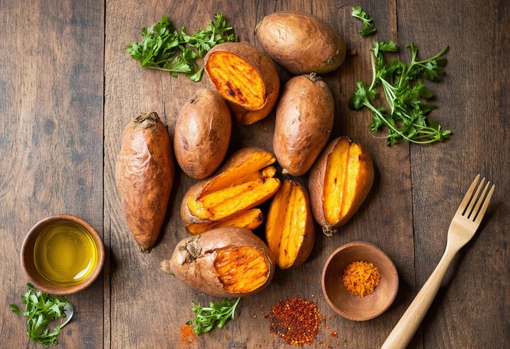 baked sweet potatoes